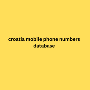 croatia mobile phone numbers database