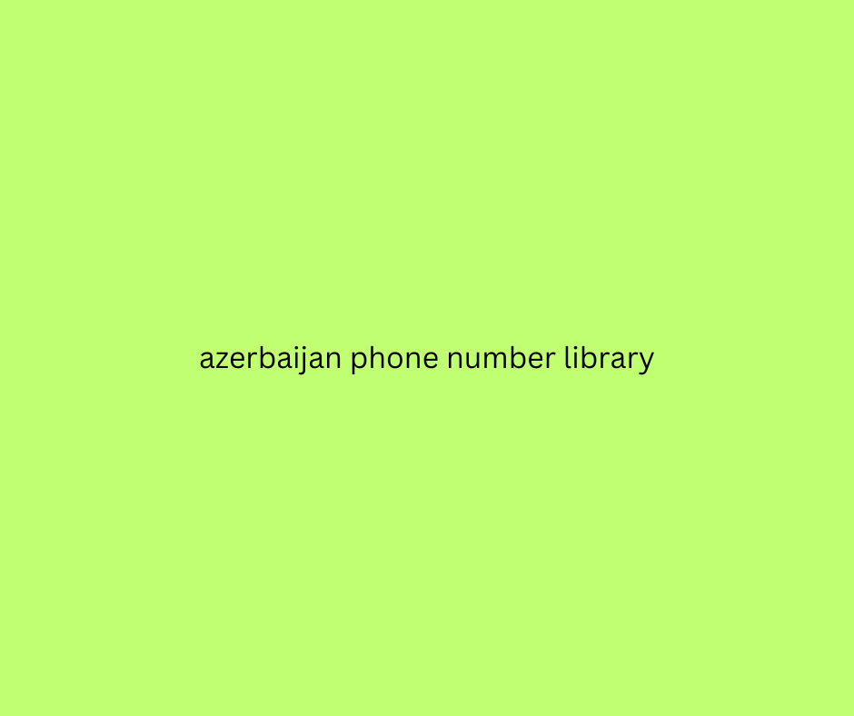 azerbaijan phone number library