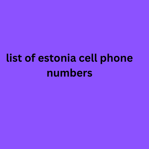 list of estonia cell phone numbers