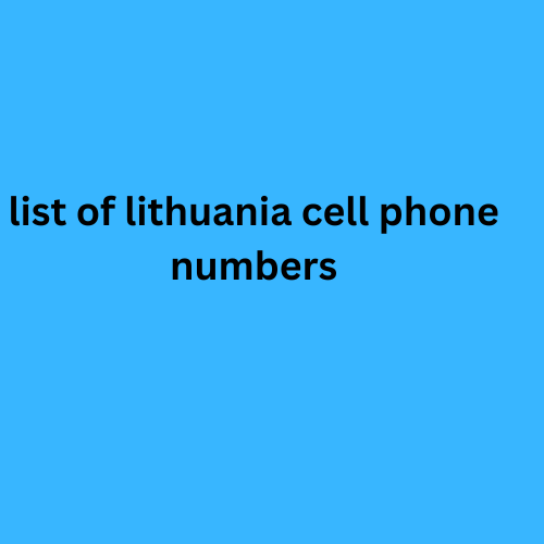 list of lithuania cell phone numbers